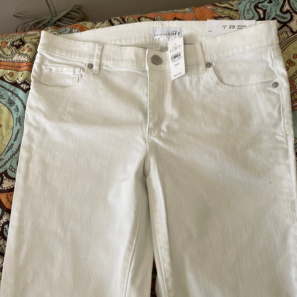 Loft modern boot white jeans. New with tags.